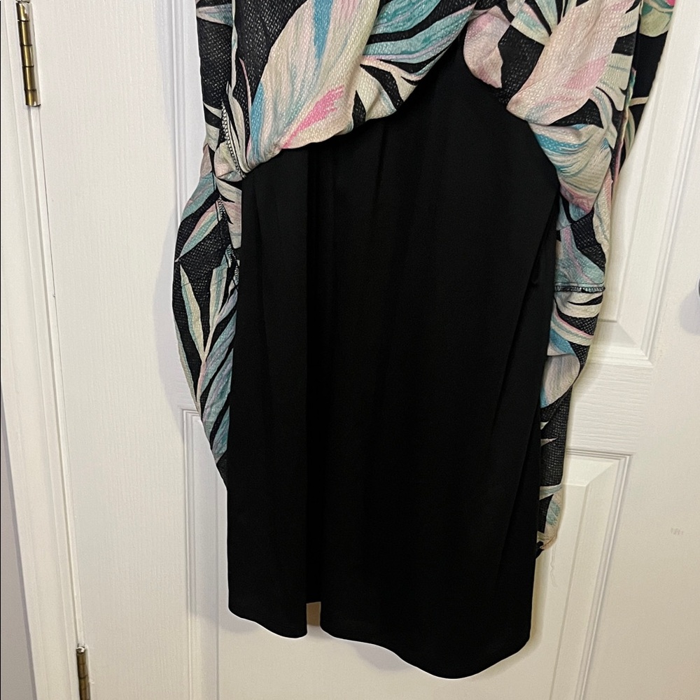 Torrid Black and Green Leaf Print Midi Dress - Picture 7 of 9